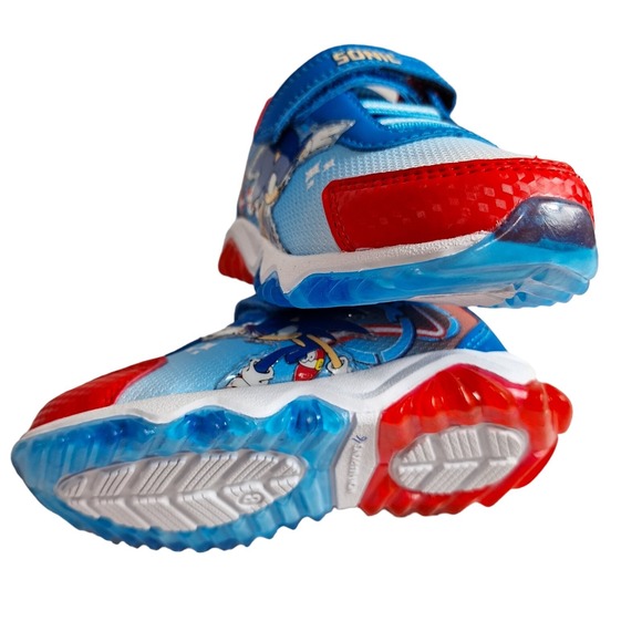 SONIC Toddler Light Up Walking Sneakers Size 7 (15cms) Blue Lightweight‎ Shoes - Picture 13 of 16